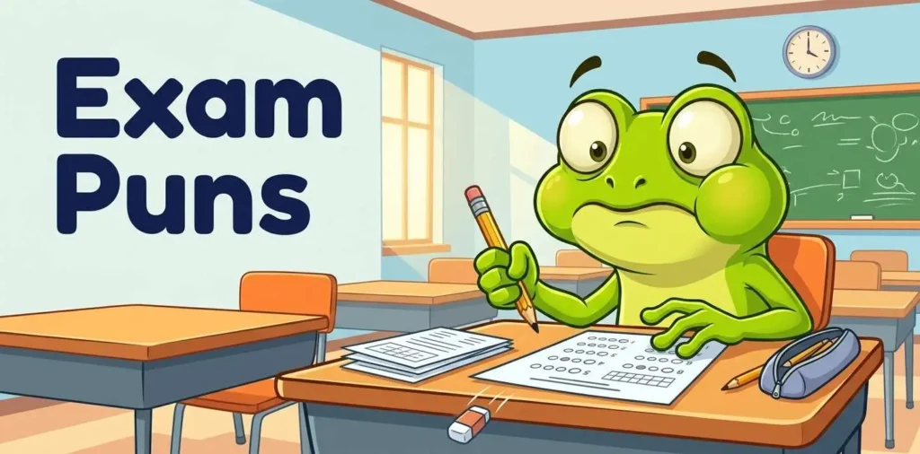 frog taking a surprise exam